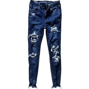 American Eagle Jeans Jeggings Next Level Stretch Dark Wash Jeans Size 0 Short